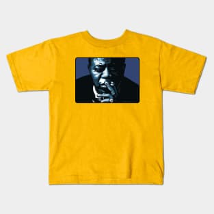 Louis Armstrong Jazz Genius in Blue Kids T-Shirt